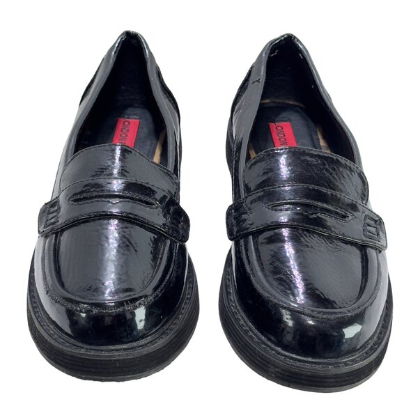 LONDON REBEL Devon Faux Patent Leather Loafers Womens Shoes Size 8.5M - Picture 2 of 15